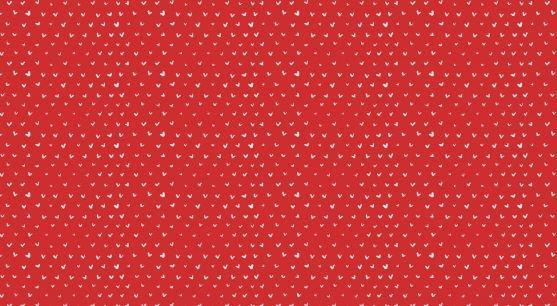 Hearts Tomato From Dear Stella Fabrics