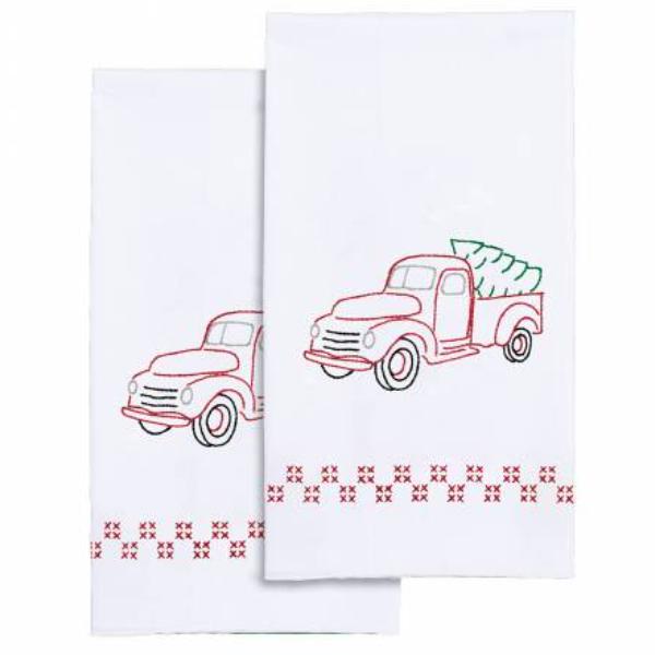 Decorative Hand Towels Old Truck From Jack Dempsey Needle Art