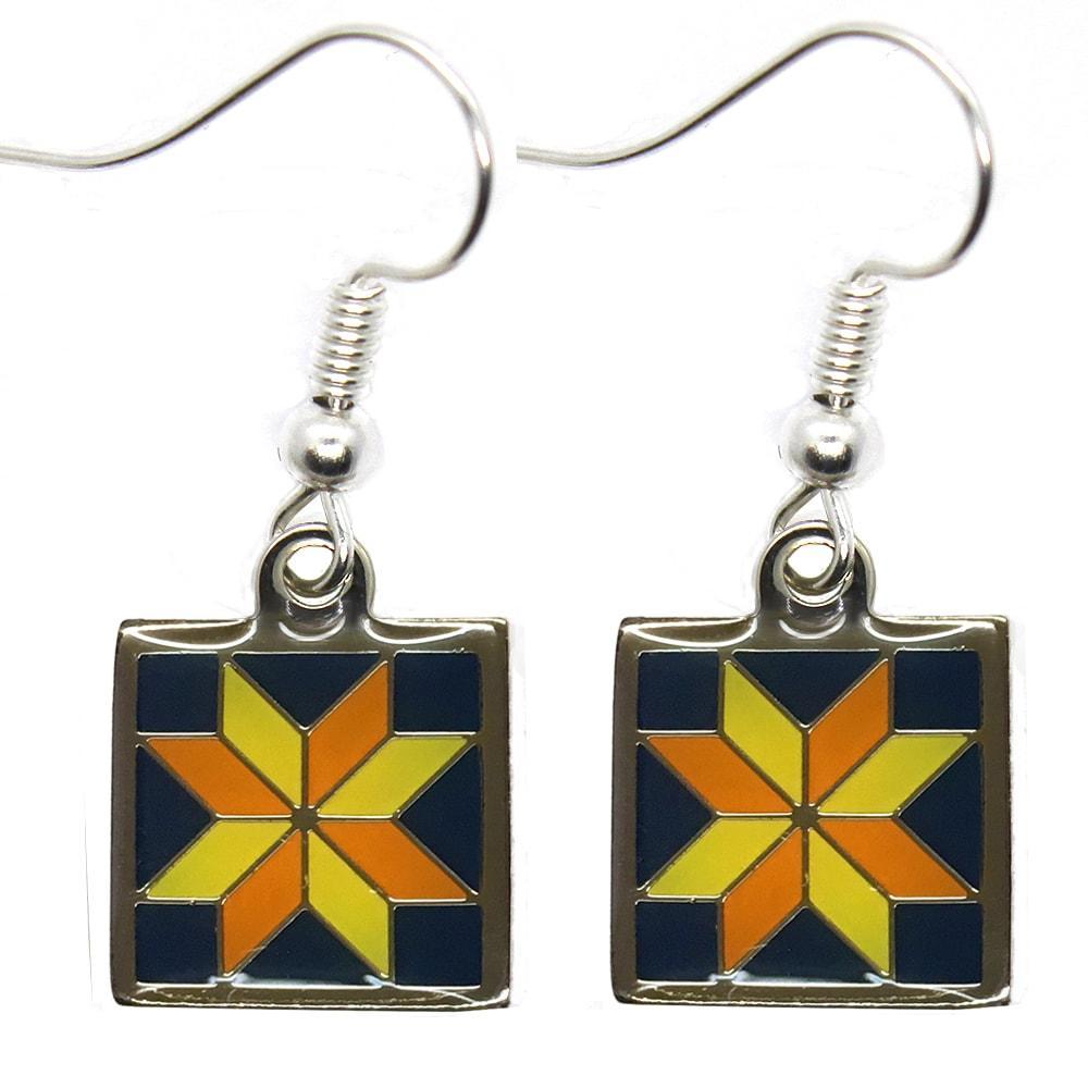 Eight Pointed Star Earrings