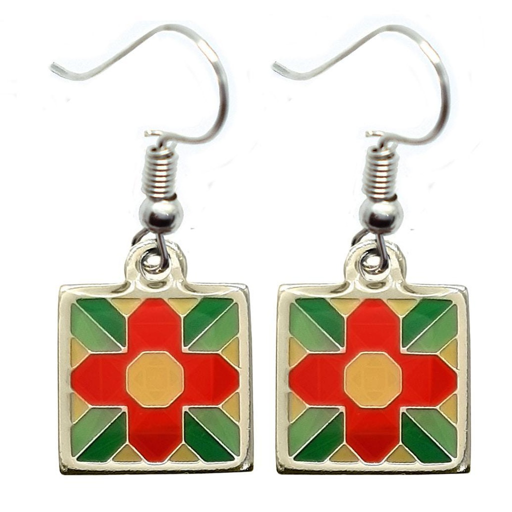 Red Rose Earrings