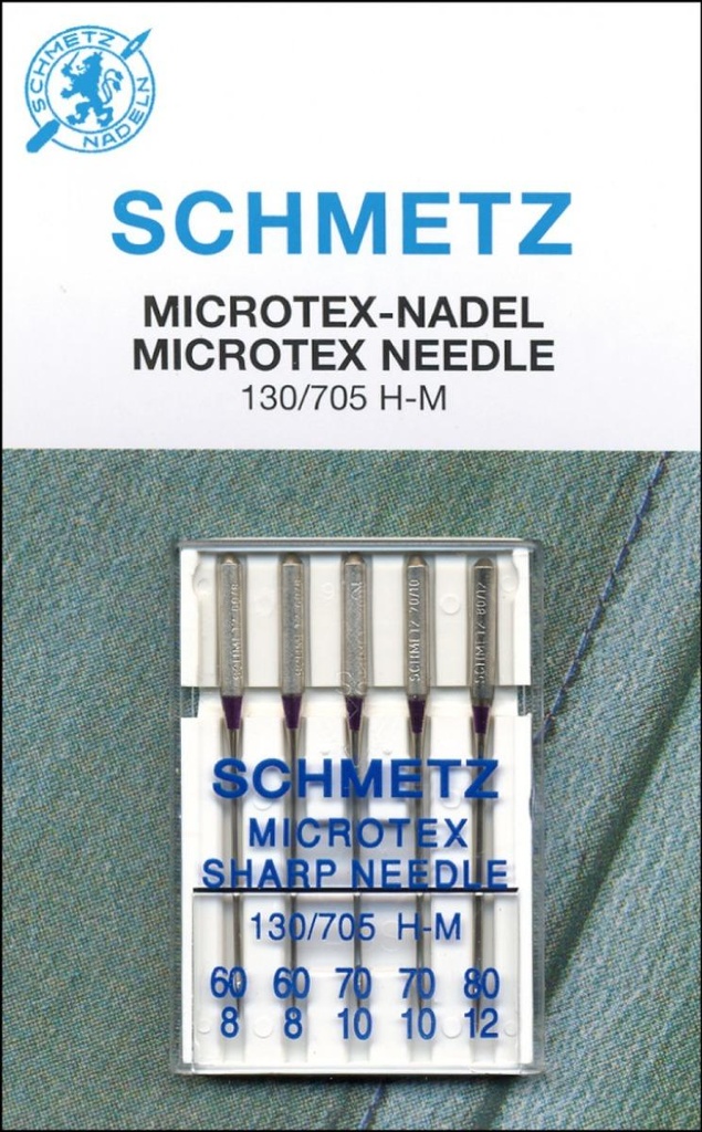 Schmetz Microtex Needles, Assorted 5 Pack