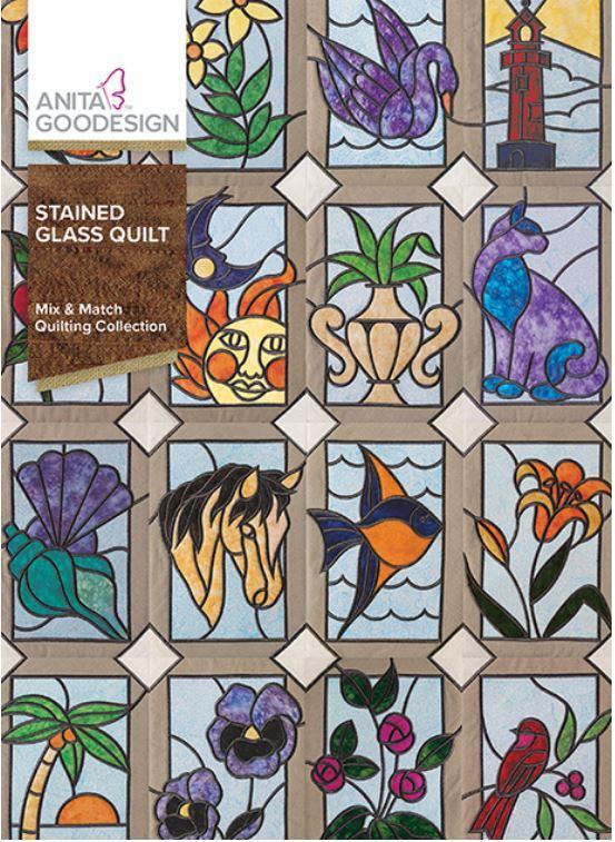 Anita Goodesign Stained Glass Quilting Collection Embroidery Pattern