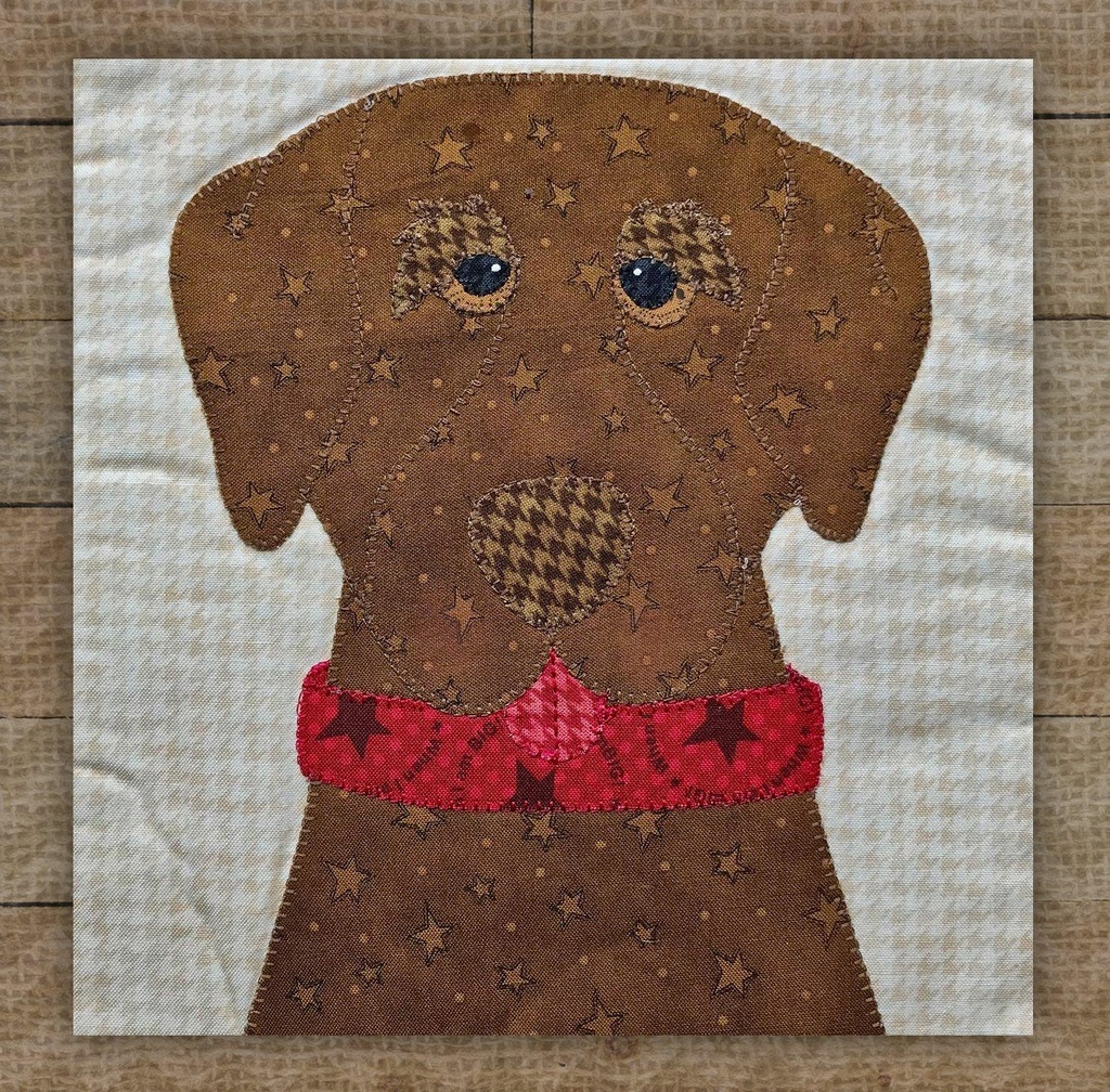 Labrador Retriever Chocolate  Precut Prefused Applique Kit By Leanne Anderson For The Whole Country 