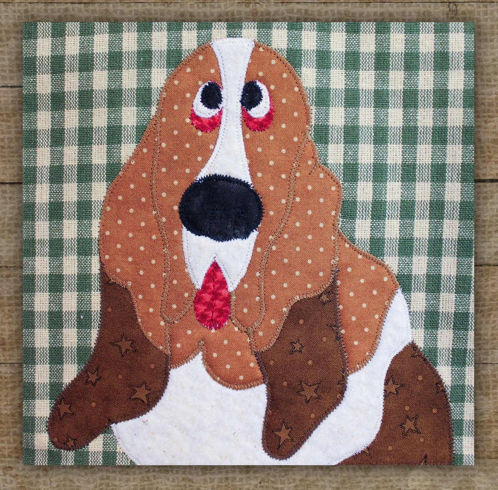 Basset Hound Precut Prefused Applique Kit From The Whole Country Caboodle