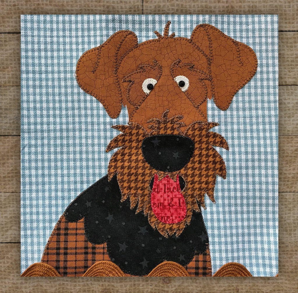 Airedale Precut Prefused Applique Kit From The Whole Country Caboodle