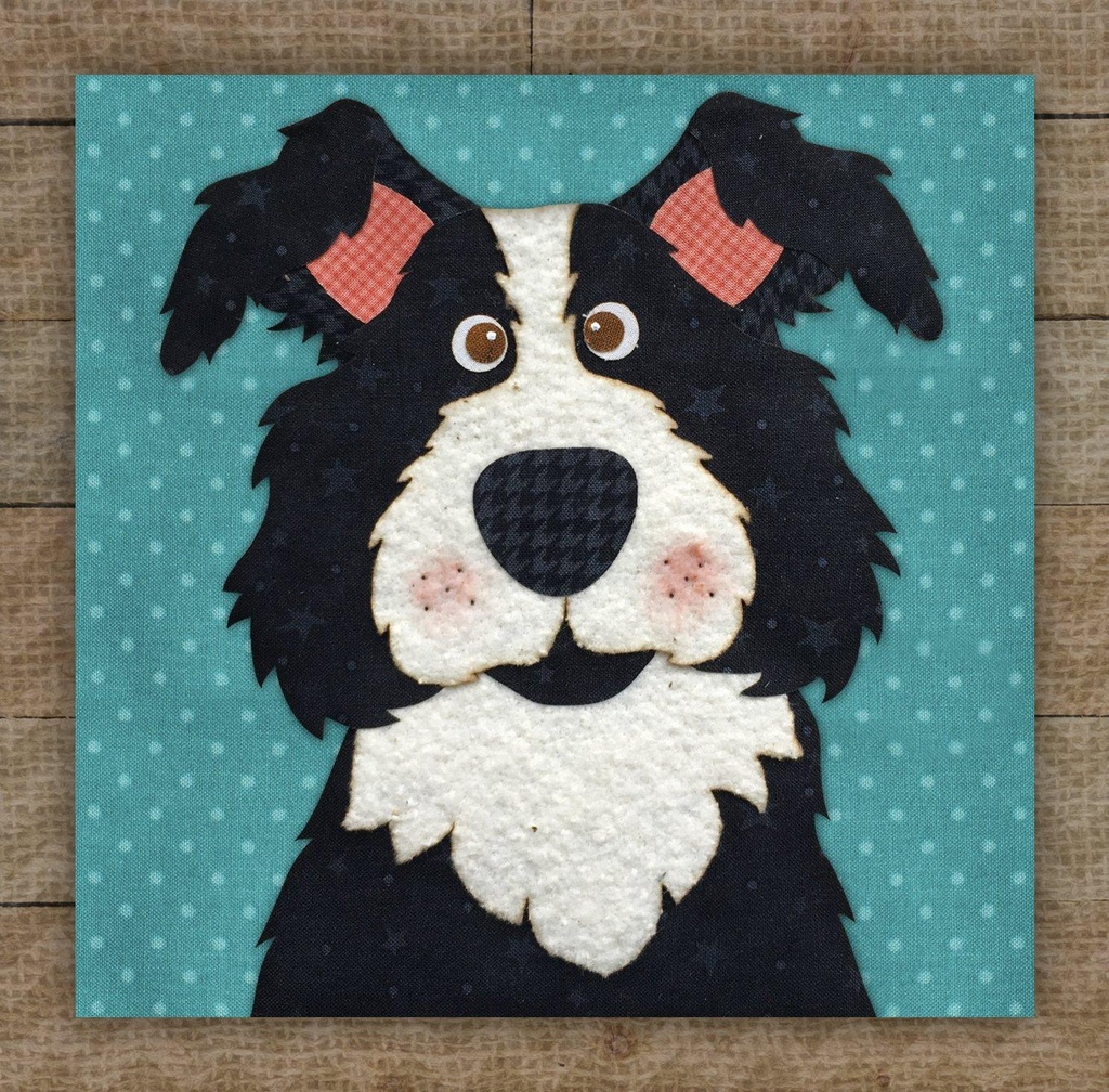 Border Collie Precut Prefused Applique Kit from The Whole Country Caboodle