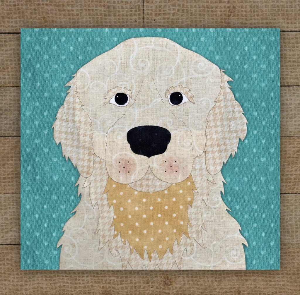 Golden Retriever Cream Precut Prefused Applique Kit from The Whole Country Caboodle