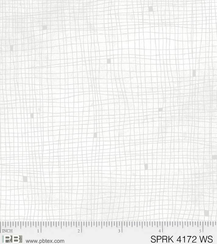 Sparkle Suede White Grid On White From P&B Textiles