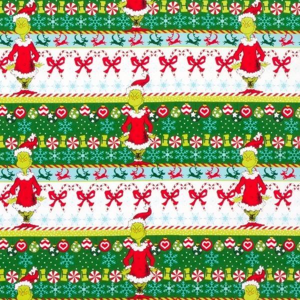 How The Grinch Stole Christmas Border Stripe By Dr. Seuss Enterprises From Robert Kaufman Fabrics