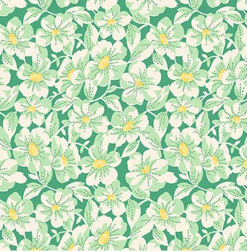 Nana Mae 4 Tossed Large Daisy Green From Henry Glass