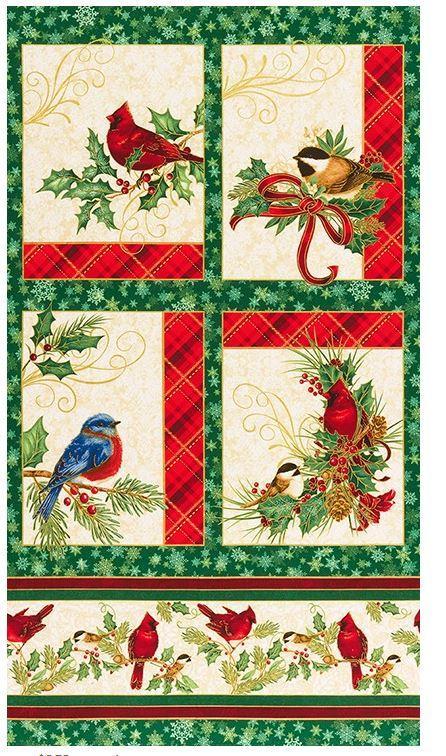 Winter'S Grandeur Bird Panel From Robert Kaufman