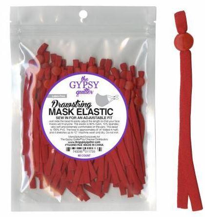 Drawstring Mask Elastic Red