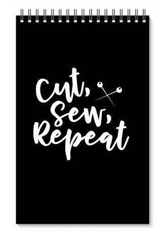 Cut, Sew, Repeat Notebook from The Tattooed Quilter