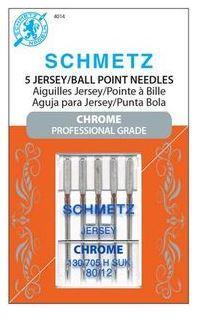 Schmetz 5 Jersey Ball Point 80/12 Needles Chrome