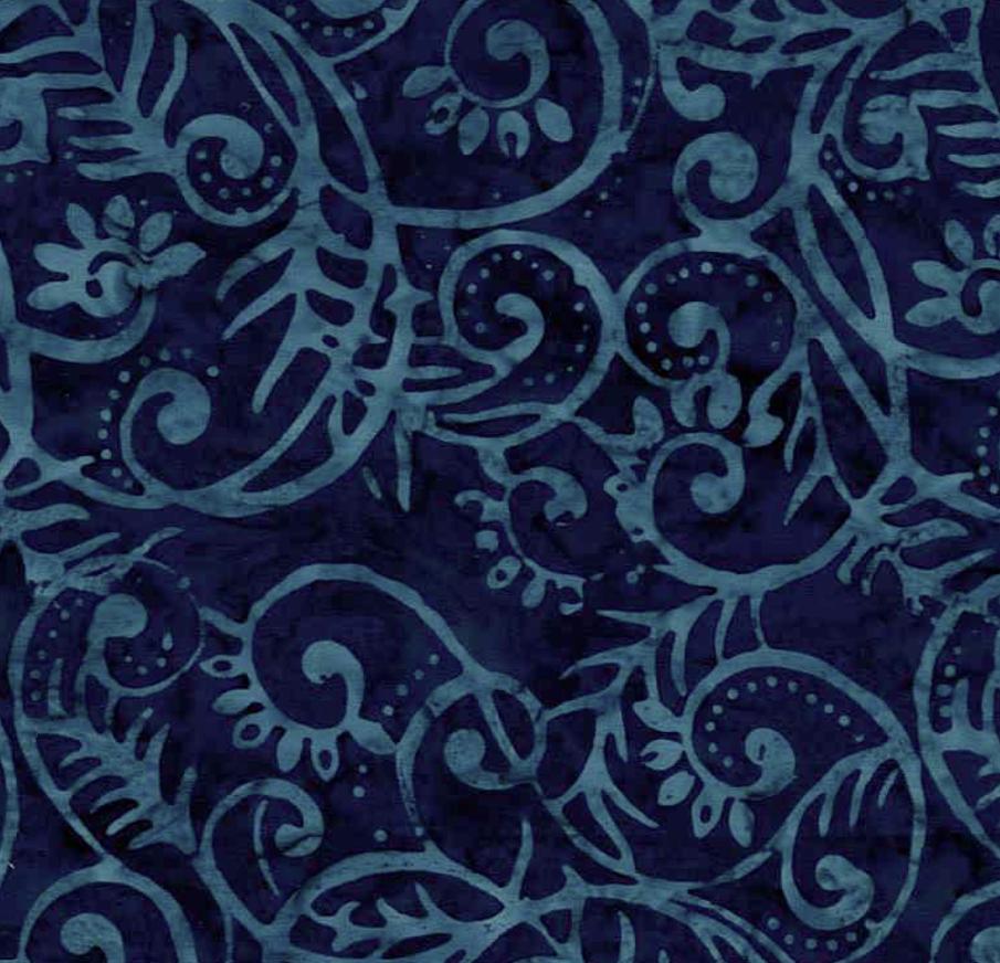 Tonga Batiks Fantasy Happy Vines Royal From Timeless Treasures