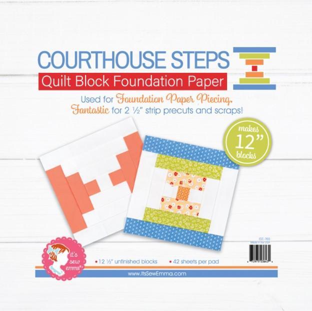 Courthouse Steps Quilt Block Foundation Paper From It'S Sew Emma