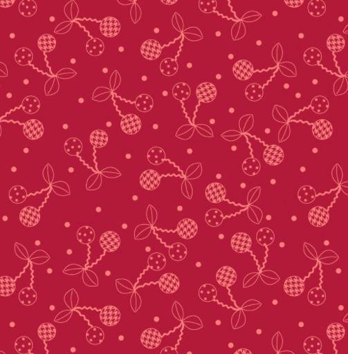 Kimberbell Basic Cheerful Cherries Pink/Red From Maywood Studio