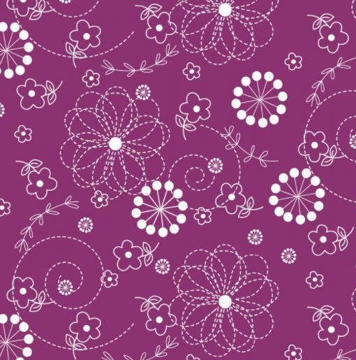 Kimberbell Basic Doodles Violet Red  From Maywood Studio