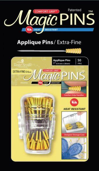 Comfort Grip Magic Pins Fine Applique Xtra Fine  From Taylor Seville Originals