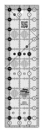 Creative Grids 3 1/2 x 12 1/2 inch Ruler