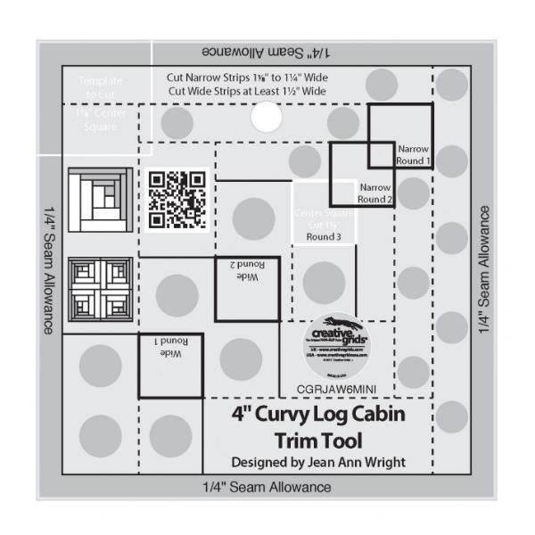 Creative Grids 4 Inch Curvy Log Cabin Trim Tool