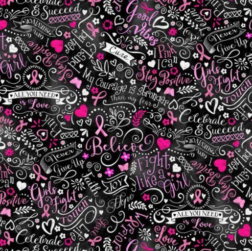 Breast Cancer Chalkboard From Timeless Treasures