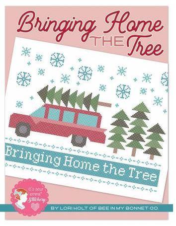 Bringing Home the Tree Cross Stitch  by Lori Holt from It's Sew Emma Stitchery