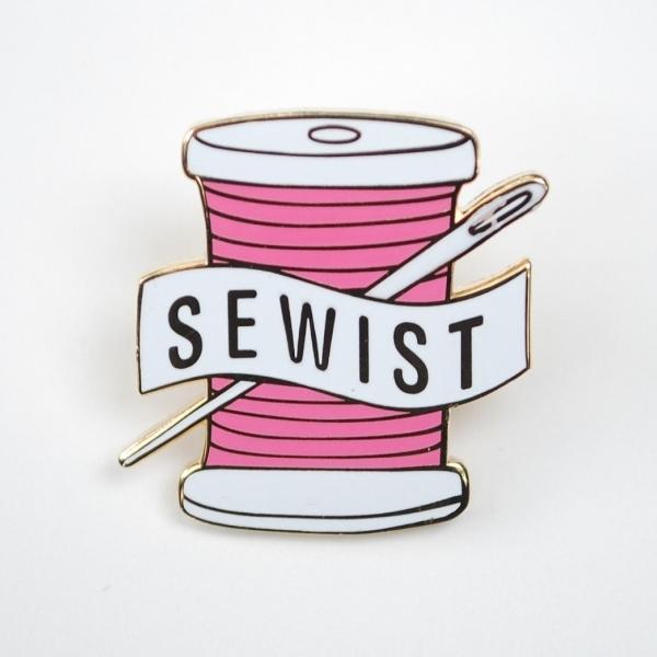 Sewist Enamel Pin Pink From While She Naps