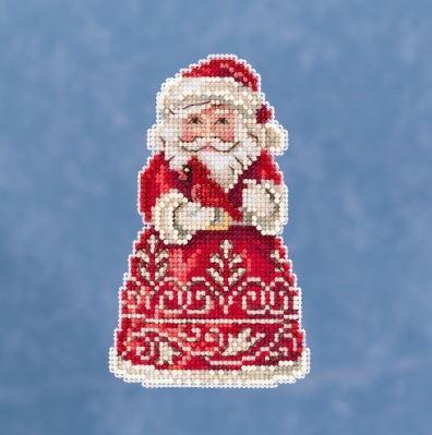 Santa with Cardinal Cross Stitch Kit by Jim Shore for Mill Hill