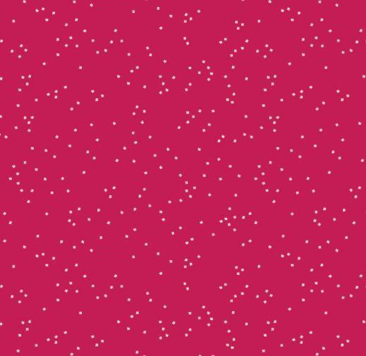 Blossoms White On Cranberry Background From Riley Blake Designs