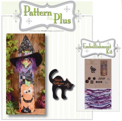 Witch & Pumpkin Post Pattern Pak PLUS Embellishment Kit 