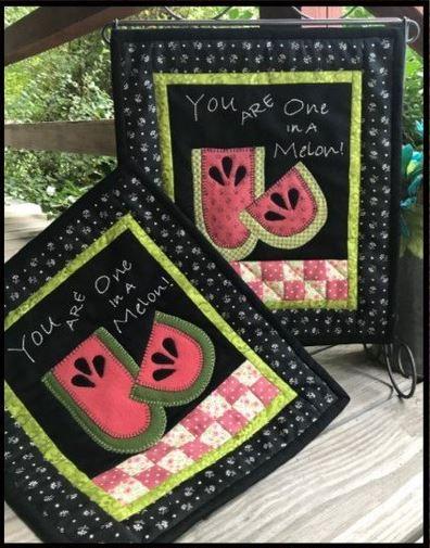 One In A Melon Wool And Fabric Kit Featuring Calico Patch Pattern