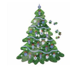 Christmas Tree Puzzle Shape from Two's Company 