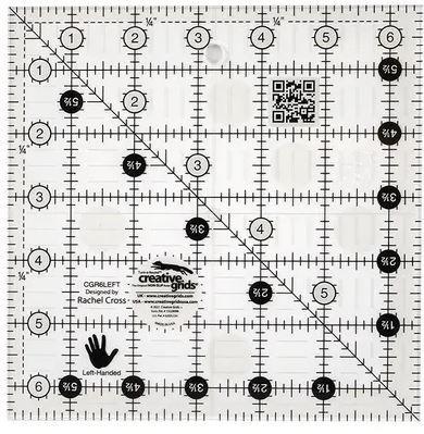 Creative Grids 6 1/2 X 6 1/2 Ruler Left Handed