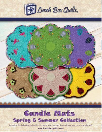 Candle Mats Spring & Summer Collection by Angela Steveson for Lunch Box Quilts