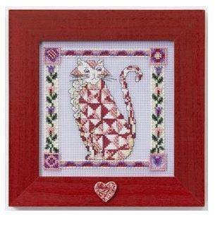 Quilted Cats Scarlet Stitched and Beaded Kit