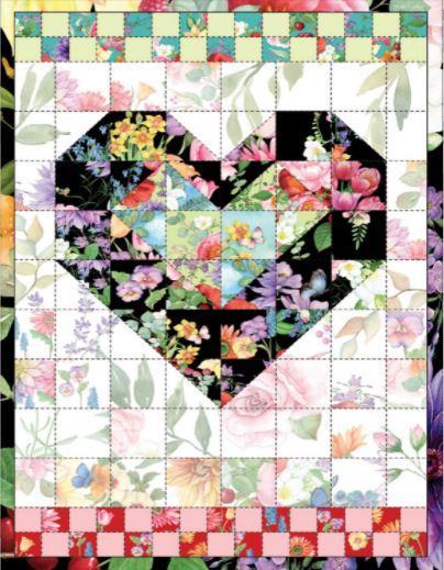 Wildflower Quilted Heart Notecards from It Takes Two