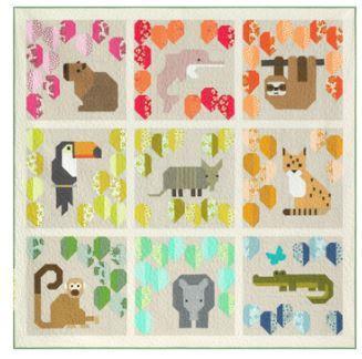 Rainbow Rainforest Quilt  Kit By Elizabeth Hartman 