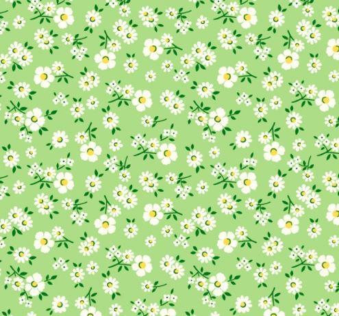 Sugarcube Falling Dasies Green From Windham Fabrics