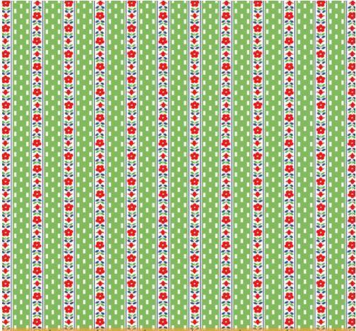 Sugarcube Wallflowers Green From Windham Fabrics