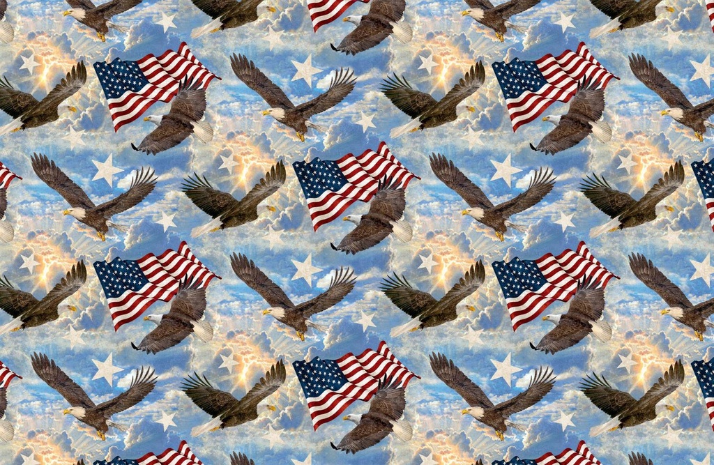 Stars & Stripes Soaring Eagles  from Northcott