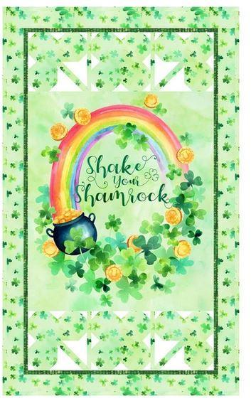 Celebrate March Quilt Kit Shake Your Shamrock From Hoffman 