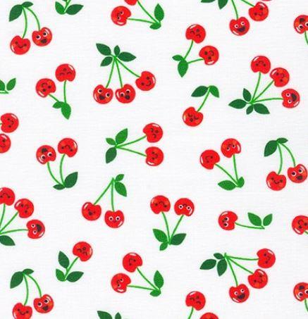 Farm To Table Cherries White By Ann Kelle Designs  From Robert Kaufman