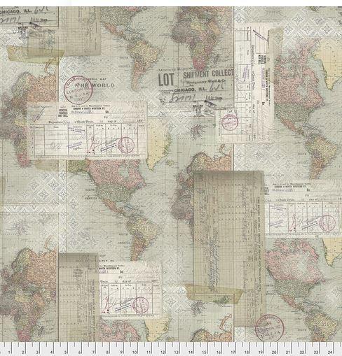 Foundations World Map Multi Tim Holtz From Free Spirit