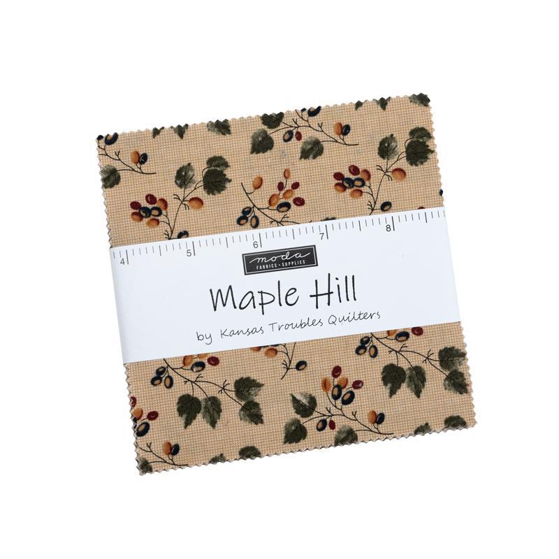 Maple Hill Charm Pack 5X5" Squares 42 Pieces By Kansas Trouble Quilters For Moda