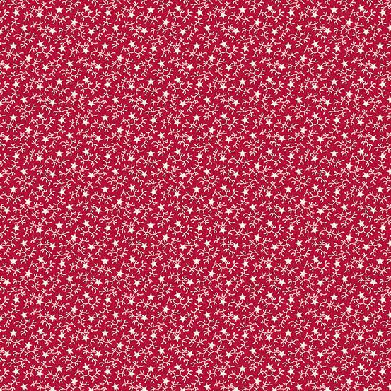 Star Spangled Star/Vine Red for Andover Fabrics