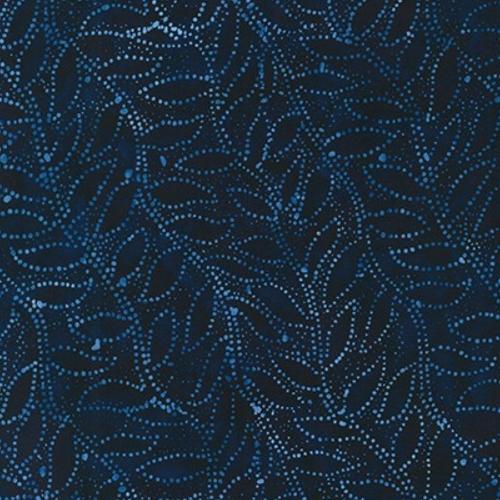 Kasuri Artisan Batiks: Foliage Indigo By Lunn Studios For Robert Kaufman