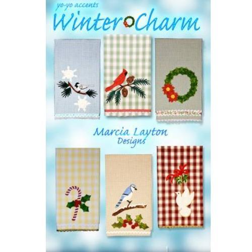 Yo-Yo Accents Winter Charm by Marcia Layton Designs