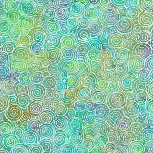 Island Batik Calm Lagoon Swirls Cool Waters