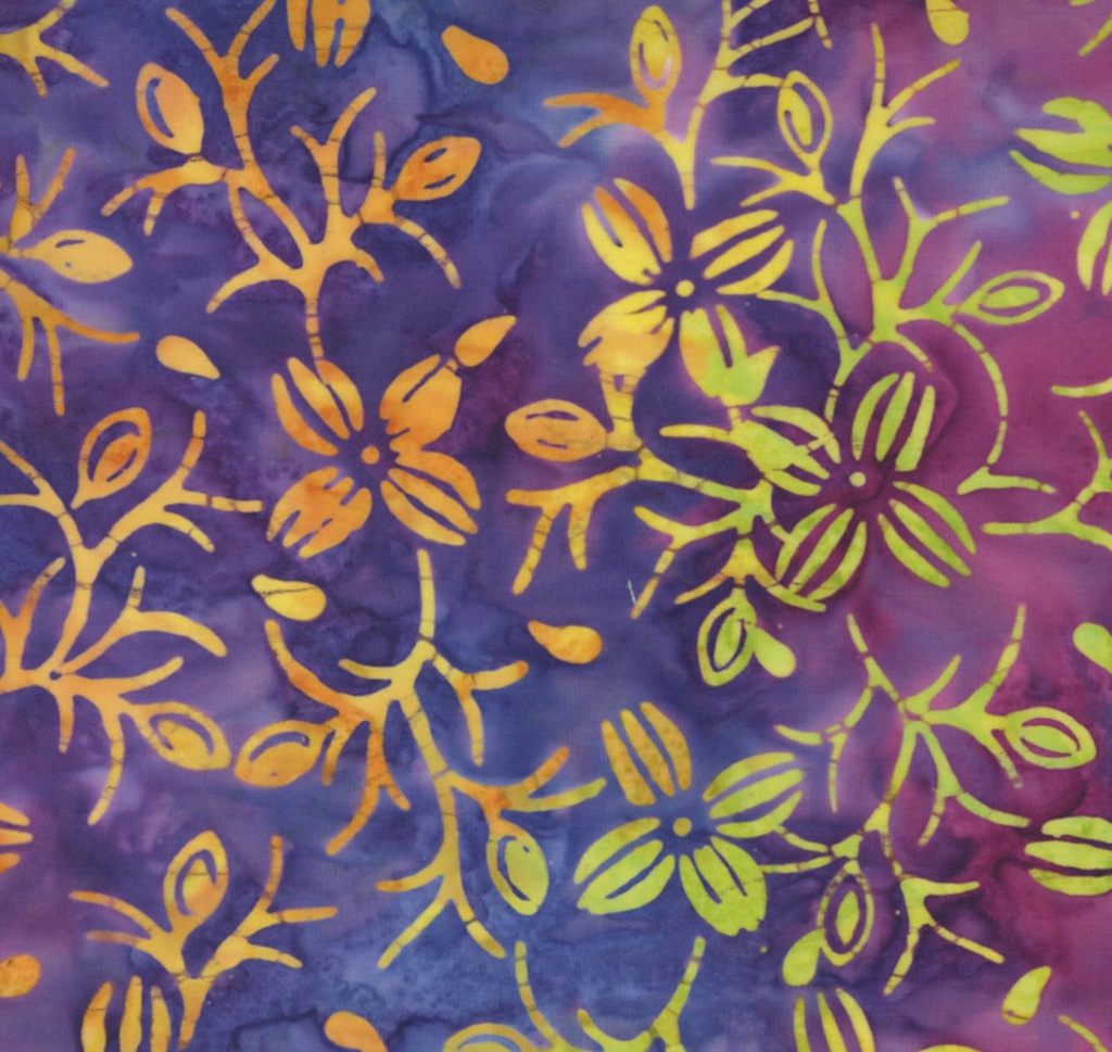 Bermuda Batiks Orchid Small Flowers By Moda